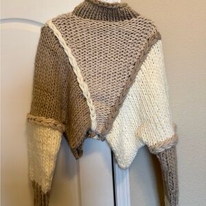 Yellow the Label Knit Colorblock Sweater